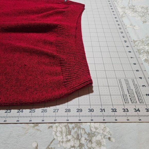 Men's Comfy, Chaps Red Half-Zip Sweater Medium Cotton Poly Blend Warm Winter Kni - Picture 16 of 16